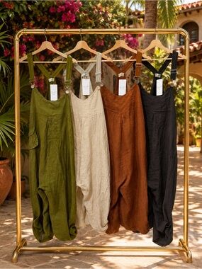Made in Italy Linen Overalls OS Puro Lino